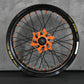 Excel G2 Pro Felge orange Nabe schwarzer Felgenring