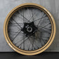 Excel Felge Cerakote einfarbig "Burnt Bronze" mit schwarzer EVSS Nabe endurovssupermoto.com Speichenfelge zusammenbauen einspeichen